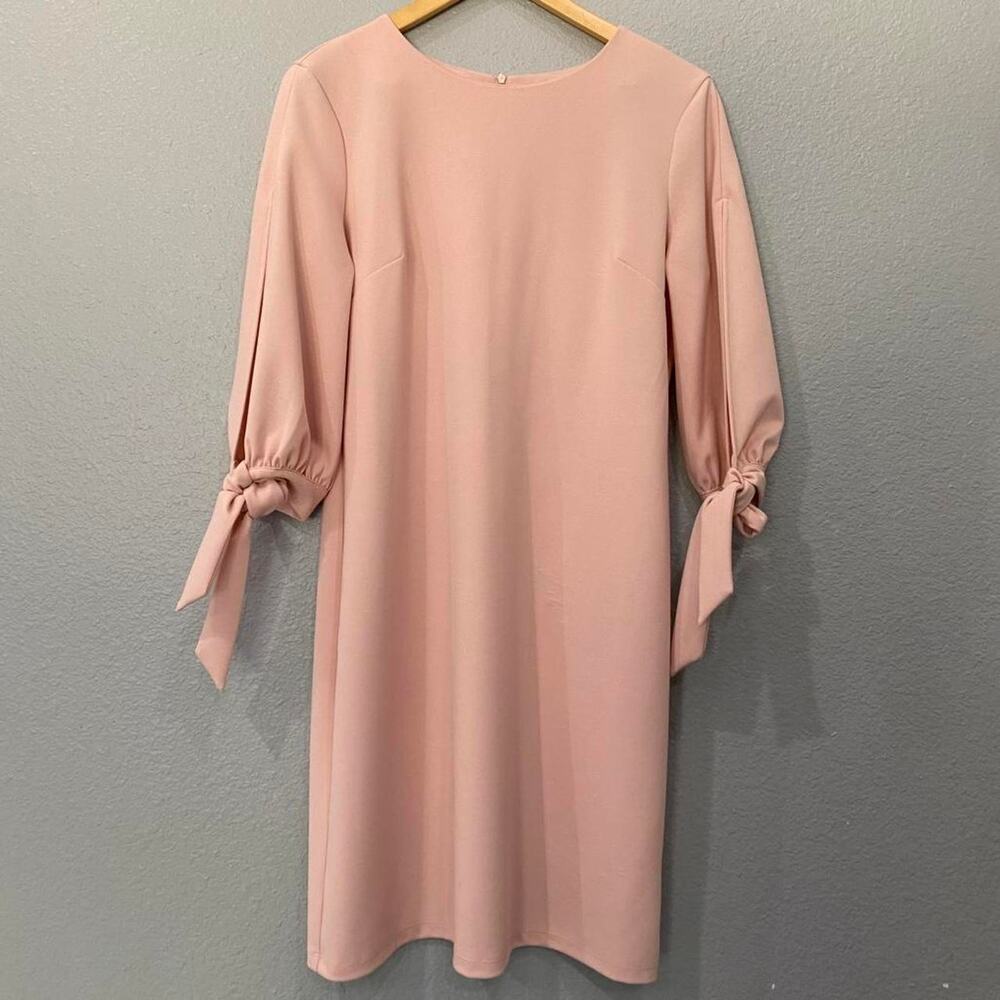 Ile New York Blush Pink Crepe Shift Dress | Size 10